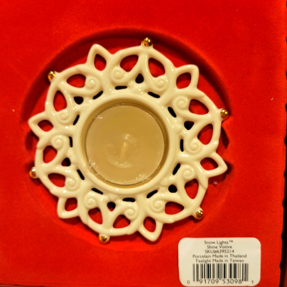 Lenox Votive Candle Holder Snowlights Shine